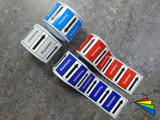 Leiding markering stickers op rol